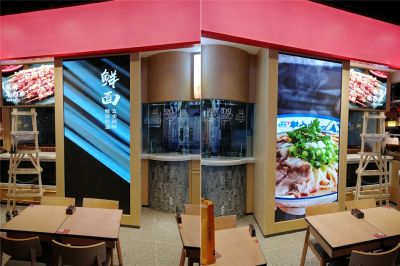 北京人人饞連鎖餐飲室內P1.86高清LED顯示屏（安裝地點：食寶街一樓）